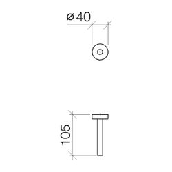 Dornbracht Reserve-Papierrollenhalter Meta Rosette 40mm Ausladung 105mm, Chrom ... DORNBRACHT-83590979-93 4029011948817 (Abb. 1)