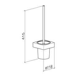 Dornbracht Toiletten-Bürstengarnitur Wandmodell Kristallglas matt 118x415x118mm... DORNBRACHT-83900780-19 4099477075990 (Abb. 1)