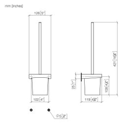 Dornbracht Toiletten-Bürstengarnitur Wandmodell Kristallglas 126x415x120mm, Chr... DORNBRACHT-83900970-93 4029011948985 (Abb. 1)