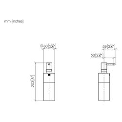 Dornbracht Spender Standmodell Kristallglas matt 250ml 60x200x59mm, Light Gold ... DORNBRACHT-84435970-27 4099477191249 (Abb. 1)
