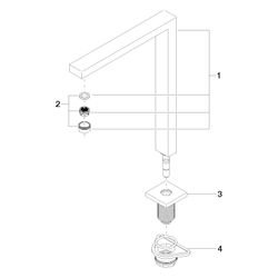 Dornbracht Auslauf, 235mm, Messing gebürstet, 04110618810-28... DORNBRACHT-04110618810-28 4029011895524 (Abb. 1)