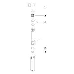 Dornbracht Auslauf für Brausegarnitur, 31x191x50mm, Platin, 04121108600-08... DORNBRACHT-04121108600-08 4029011842924 (Abb. 1)