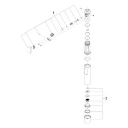 Dornbracht Spülbrause, 35x165mm, Platin gebürstet, 04121109210-06... DORNBRACHT-04121109210-06 4029011580512 (Abb. 1)