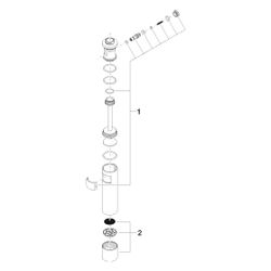 Dornbracht Spülbrause, Platin gebürstet, 04121109410-06... DORNBRACHT-04121109410-06 4029011615863 (Abb. 1)