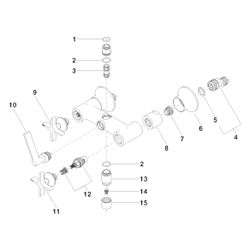 Dornbracht Wannenanschluss für Wand, 222x144x134mm, Messing gebürstet, 04171... DORNBRACHT-04171002003-28 4029011919169 (Abb. 1)