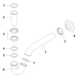 Dornbracht Bidet-Geruchsverschluss Serienneutral 1 1/4" 10050970 platin... DORNBRACHT-10050970-08 4029011146091 (Abb. 1)