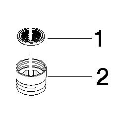 Dornbracht Adapter für Brauseabgang G 3/8"xG 1/2", Platin, 12202979-08... DORNBRACHT-12202979-08 4029011432019 (Abb. 1)