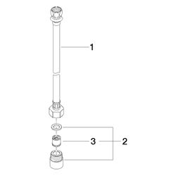 Dornbracht Druckschlauch, 1/2"x3/8"x500mm, für galvanische Oberflächen, 12505970... DORNBRACHT-1250597090 4029011163982 (Abb. 1)