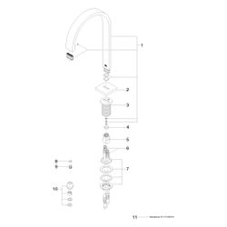 Dornbracht MEM Waschtisch-Standauslauf mit Ablaufgarnitur 13715782 Messing gebü... DORNBRACHT-13715782-28 4029011896699 (Abb. 1)