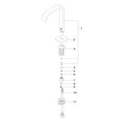 Dornbracht IMO Waschtisch-Standauslauf ohne Ablaufgarnitur 13716670 chrom... DORNBRACHT-13716670-00 4029011749582 (Abb. 1)