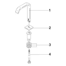 Dornbracht Waschtisch-Standauslauf IMO Ausladung 165mm, 4,6l/min, Chrom gebürst... DORNBRACHT-13716671-93 4099477159072 (Abb. 1)