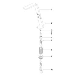 Dornbracht Waschtisch-Standauslauf CL.1 ohne Ablaufgarnitur H 343mm Ausladung 2... DORNBRACHT-13717705-99 4029011796197 (Abb. 1)