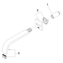 Dornbracht Waschtisch-Wandauslauf Mem, starrer Auslauf, Ausladung 200mm, max. 5... DORNBRACHT-13800782-28 4029011896828 (Abb. 1)
