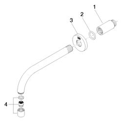 Dornbracht Waschtisch-Wandauslauf Tara ohne Ablaufgarnitur Ausladung 190mm 7l/m... DORNBRACHT-13800882-00 4029011749742 (Abb. 1)