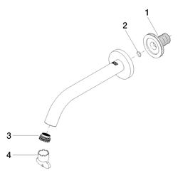 Dornbracht Wannenauslauf Meta für Wandmontage, Ausladung 200mm, Anschluss 1/2",... DORNBRACHT-13801660-00 4029011761553 (Abb. 1)