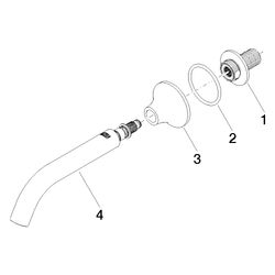 Dornbracht Wannenauslauf Vaia für Wandmontage Ausladung 200mm, Chrom, 13801809-... DORNBRACHT-13801809-00 4029011737060 (Abb. 1)