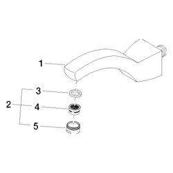 Dornbracht Wannenauslauf für SQUARE Wandmontage, Ausladung 190mm, Chrom, 138019... DORNBRACHT-13801910-00 4029011347481 (Abb. 1)