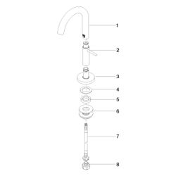 Dornbracht Standventil Meta, Kaltwasser, starrer Auslauf, Ausladung 123mm, max.... DORNBRACHT-17500662-00 4099477012070 (Abb. 1)