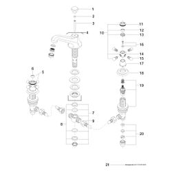 Dornbracht Waschtisch-Dreilochbatterie Madison mit Ablaufgarnitur, Ausladung 13... DORNBRACHT-20700360-99 4029011799075 (Abb. 1)
