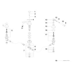 Dornbracht Waschtisch-Dreilochbatterie Madison mit Ablaufgarnitur, Ausladung 13... DORNBRACHT-20700370-00 4029011188138 (Abb. 1)