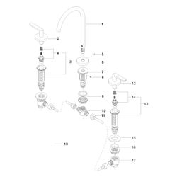 Dornbracht Waschtisch-Dreilochbatterie Meta mit Ablaufgarnitur, Ausladung 168mm... DORNBRACHT-20713661-33 4029011761966 (Abb. 1)