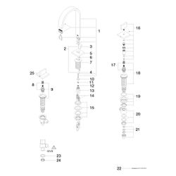 Dornbracht Waschtisch-Dreilochbatterie Mem, mit Ablaufgarnitur, Ausladung 165mm... DORNBRACHT-20713782-08 4029011674631 (Abb. 1)