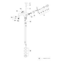 Dornbracht Waschtisch-Einlochbatterie Madison mit Ablaufgarnitur, Ausladung 130... DORNBRACHT-22500360-08 4029011197345 (Abb. 1)