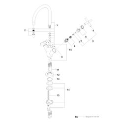 Dornbracht Waschtisch-Einlochbatterie Tara mit Ablaufgarnitur, schwenkbar, 165m... DORNBRACHT-22513892-99 4029011818318 (Abb. 1)