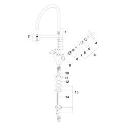 Dornbracht Einlochbatterie Tara schwenkbar, Ausladung 235mm, max. 7l/min, Plati... DORNBRACHT-22815892-08 4029011894947 (Abb. 1)