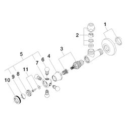 Dornbracht Eckventil Madison Rosette 60mm Porzellanplättchen Cold, Messing 23kt... DORNBRACHT-22900360-09 4029011200465 (Abb. 1)