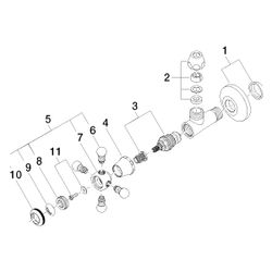 Dornbracht Eckventil Madison Rosette 60mm Porzellanplättchen Hot, Messing 23kt ... DORNBRACHT-22900361-09 4029011200588 (Abb. 1)