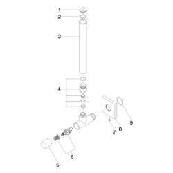 Dornbracht Eckventil für MEM Rosette 60x60mm Schlauchabdeckung 200mm Anschluss ... DORNBRACHT-22901782-00 4029011688324 (Abb. 1)