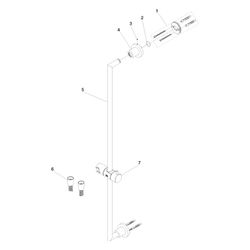 Dornbracht Duschgarnitur Tara, Stichmaß 800mm, 1750mm Schlauch, Platin... DORNBRACHT-26412892-08 4099477413556 (Abb. 1)