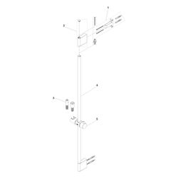 Dornbracht Duschgarnitur ohne Handbrause Wandrohr mit Schieber Schlauch 1750mm ... DORNBRACHT-26412979-19 4099477413693 (Abb. 1)
