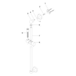 Dornbracht Duschgarnitur Madison ohne Handbrause Stichmaß 850mm, Messing gebürs... DORNBRACHT-26413370-28 4029011921483 (Abb. 1)
