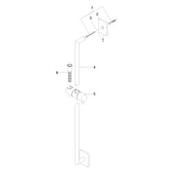 Dornbracht LULU Duschgarnitur ohne Handbrause 26413710 platin... DORNBRACHT-26413710-08 4029011912948 (Abb. 1)