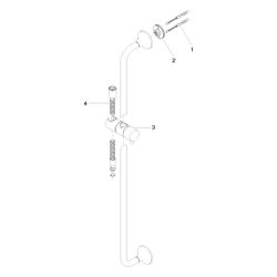 Dornbracht Duschgarnitur Vaia ohne Handbrause Stichmaß 800mm, Platin... DORNBRACHT-26413809-08 4029011912931 (Abb. 1)