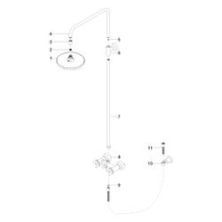Dornbracht Tara Shower Pipe ohne Handbrause 26633892 schwarz matt... DORNBRACHT-26633892-33 4029011921094 (Abb. 1)