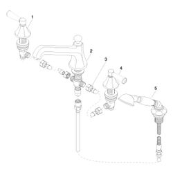 Dornbracht Madison Wannen-Vierlochbatterie 27502370 platin matt... DORNBRACHT-27502370-06 4029011218354 (Abb. 1)