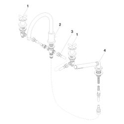 Dornbracht Wannen-Vierlochbatterie Tara für Wannenrandmontage, Ausladung 220mm,... DORNBRACHT-27512892-00 4029011518324 (Abb. 1)