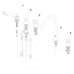 Dornbracht Wannen-Fünflochbatterie Vaia für Wannenr. mit Umstellung, 220mm, 21,... DORNBRACHT-27522809-28 4029011897900 (Abb. 1)