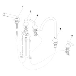 Dornbracht Wannen-Fünflochbatterie Vaia für Wannenr. mit Umstellung, 220mm, 21,... DORNBRACHT-27522819-28 4029011897917 (Abb. 1)