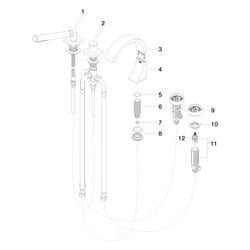 Dornbracht Wannen-Fünflochbatterie CYO für Wannenrandmontage 167mm, Messing geb... DORNBRACHT-27523811-28 4029011930232 (Abb. 1)