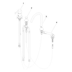 Dornbracht Wannen-Vierlochbatterie Vaia 220mm, Platin gebürstet... DORNBRACHT-27632809-06 4029011766923 (Abb. 1)