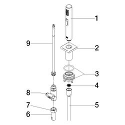 Dornbracht Spülbrausegarnitur mit eckiger Rosette automatischer Umschalter Arma... DORNBRACHT-27723970-19 4099477194578 (Abb. 1)