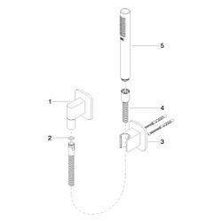 Dornbracht Schlauchbrausegarnitur Lissé, 15l/min, Platin gebürstet... DORNBRACHT-27802845-06 4029011711312 (Abb. 1)
