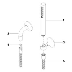 Dornbracht Schlauchbrausegarnitur Vaia mit Einzelrosetten, 1250mm, 15l/min, Pla... DORNBRACHT-27808809-06 4029011738968 (Abb. 1)