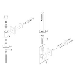 Dornbracht Schlauchbrausegarnitur, Mengenregulierung, Symetrics Metallschlauch ... DORNBRACHT-27809985-43 4099477488974 (Abb. 1)