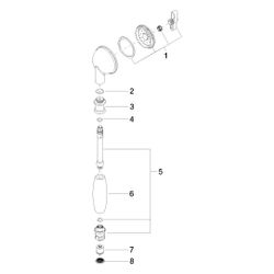 Dornbracht Metall-Handbrause Madison 9l/min mit Porzellangriff Weiß, Messing 23... DORNBRACHT-28002970-09 4029011232756 (Abb. 1)