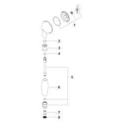 Dornbracht Metall-Handbrause Madison 6,8l/min mit Porzellangriff Weiß FlowR... DORNBRACHT-28002970-990010 4029011802164 (Abb. 1)